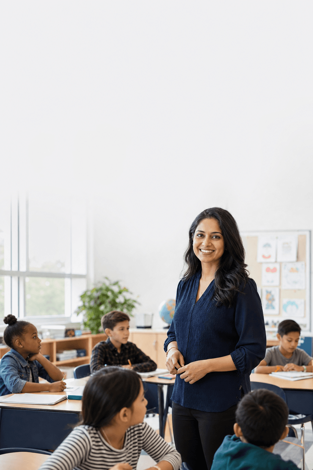 Students in an international classroom